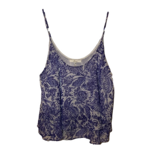 Purple flowy floral top Medium